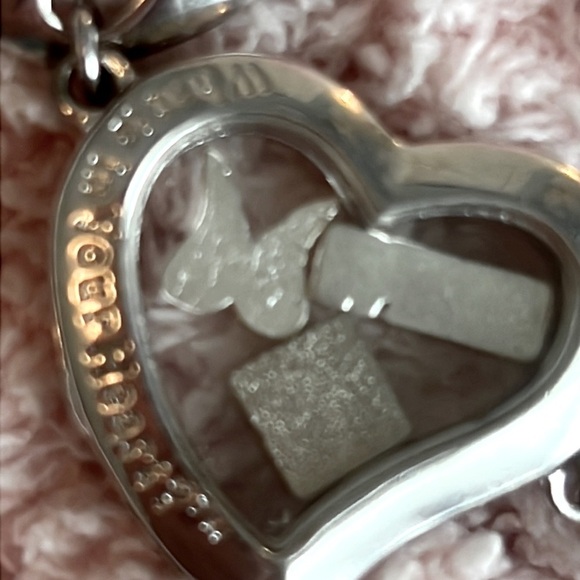 Vintage Glass Heart Locket Toggle Bracelet - Picture 5 of 11